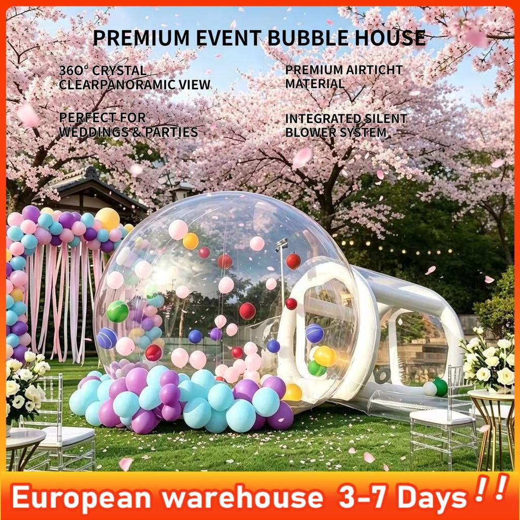 Inflatable Bubble House Clear Bubble Tent, PVC Transparent Inflatable Bubble Tent Dome with Blower for Kids Party Balloon Garden