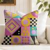 Geometric Patterns Cushion Cover Summer Linen Pillow Case Organic Fabric Cushion Cover DoubleSided Print Sofa Home Decor