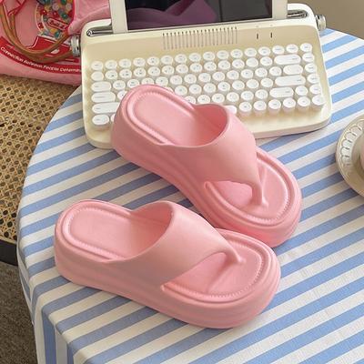 Шлепанцы на платформе женские новые высокие тапочки женская летняя верхняя одежда EVA толстая подошва износостойкие домашние тапочки женские