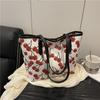 Сумки Женские Осенние Новые Сумки для Шопинга На Плечо Большой Вместимости С Принтом Вишни Стильные Простые Сумки-Тоуты Сумки