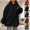 Women's Casual Fashion Solid Color Long Sleeved Hooded Sweatshirt
