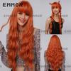 Halloween Wig Orange Small Curly Bangs Long Curly Hair Mechanism Headgear Wigs Orange Christmas Wig