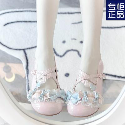 2025 весна новые туфли Мэри Джейн с круглым носком маленькие кожаные туфли в стиле лолиты с бантом принцессы высокие туфли длинные одинарные туфли