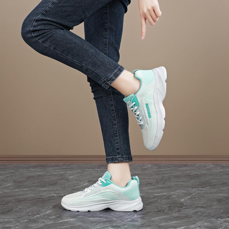 Fashion Green Casual Running Summer Fashion Anti Slip Mesh Breathability Athletic Shoe Tennis Woman Trend Woman Sneakers Female Leisure