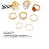 Women's Ring Set 8Pcs/Set Women Stackable Rings Elegant Flower Irregular