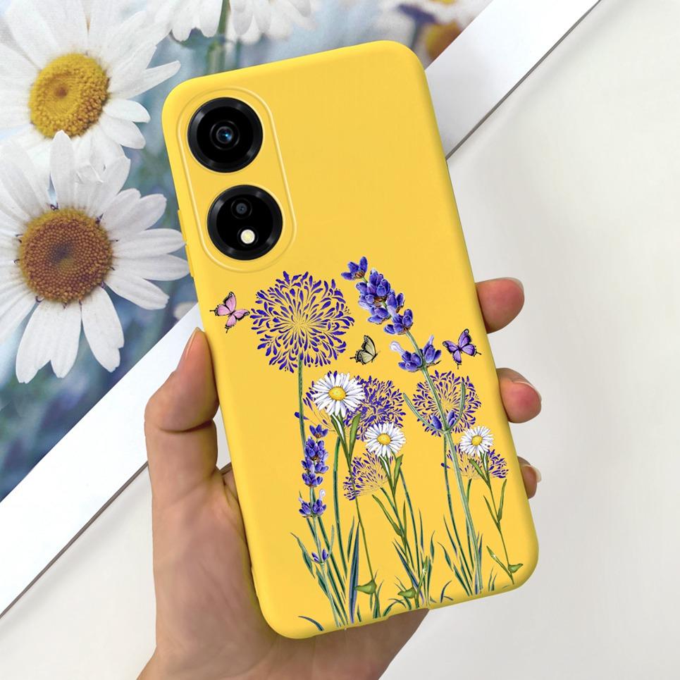 Женский модный девичий чехол для телефона для Honor X5 Plus HonorX5 Coque Funda Цветочный узор Мягкий силикон Funda Huawei Honor X5 Coques