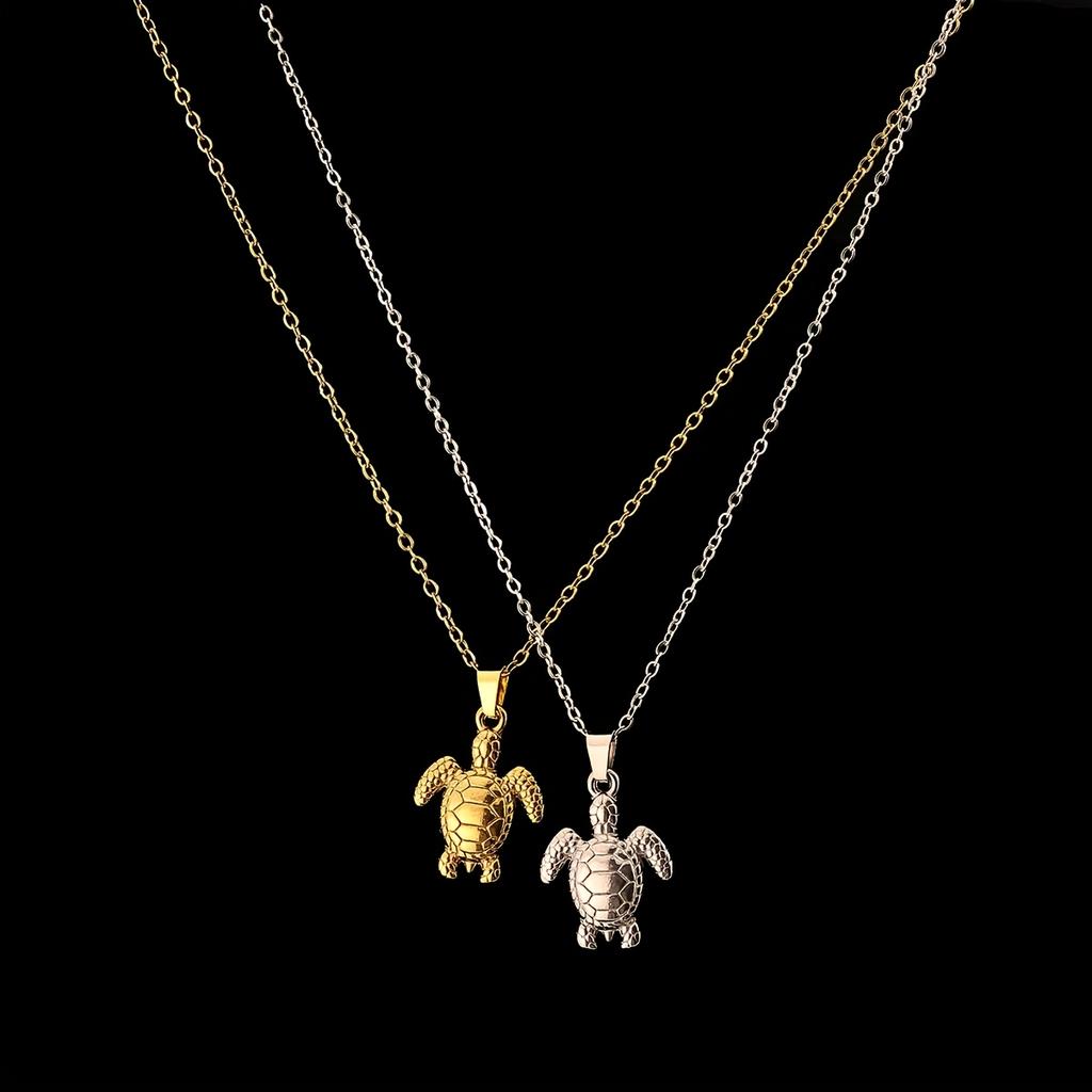 Изысканное ожерелье с подвеской в форме черепахи, незаменимое для повседневного отпускного стиля, идеальный подарок для друзей или братьев, и идеальный выбор
