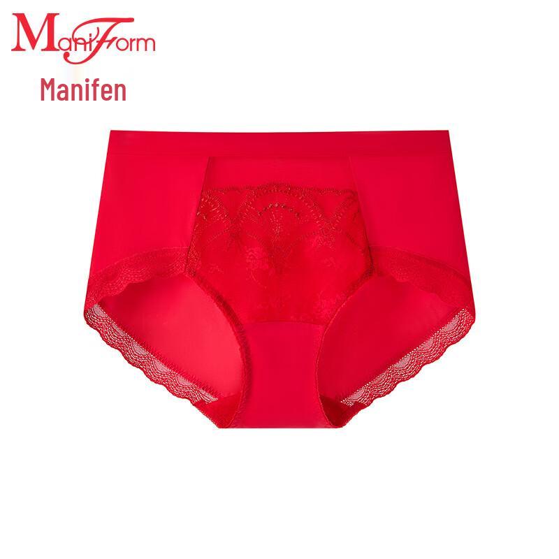 Manifen Women's Sexy Lace Mid-Low Waist Briefs