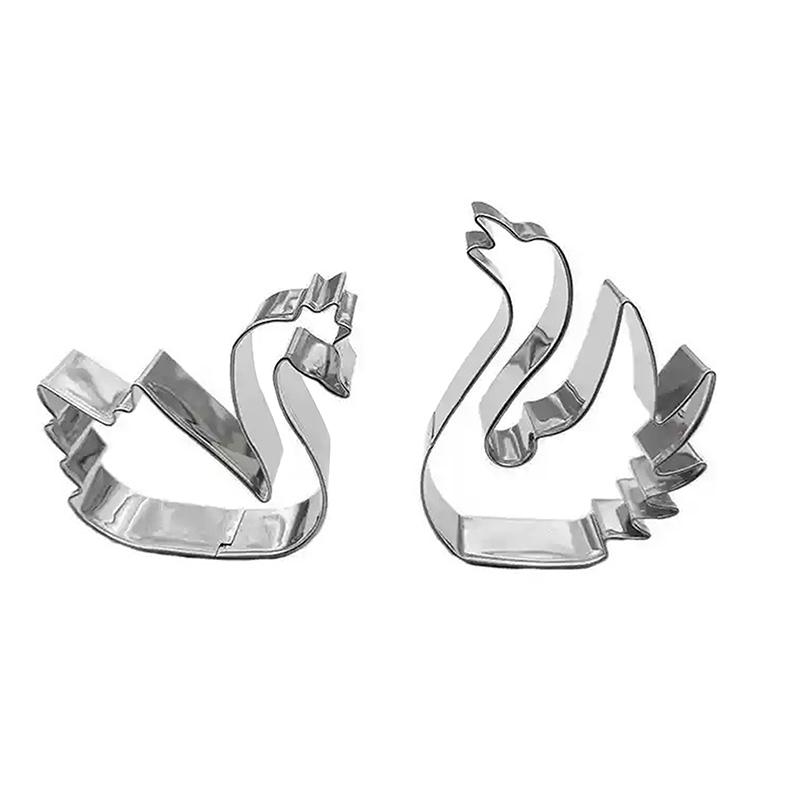 1/2 шт. формочки для печенья для детей в форме лебедя, 3D-формы для выпечки, форма для тиснения печенья, формочка для печенья в форме животного-крекера