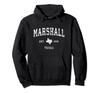 Marshall Texas TX Vintage Athletic Sports Design Hoodie