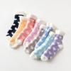 12Pairs Warm Fuzzy Women Socks Candy Color Cute Heart Pattern Winter Kawaii Thick Fluffy Terry Cute Cotton Socks Christmas Gift