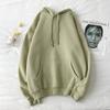 Men's Spring and Autumn Hooded Casual Baseball Clothing Solid Color Pocket Pullover Sweatshirt