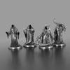 Смерть Мини Скульптура Ретро Металлическая Коса Жнец Солдат Модель Настольная Игра Шахматная Фигура Украшение Коллекция Поделки Подарки для Мальчика