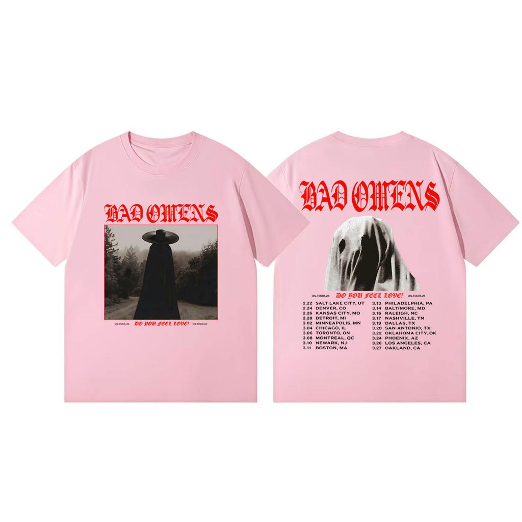Punk Rock Band Bad OUnisexs Do You Feel Love Tour 2026 Tshirt Fashion Vintage Y2K Short Sleeve Tshirts Unisex Women Casual Loose Top