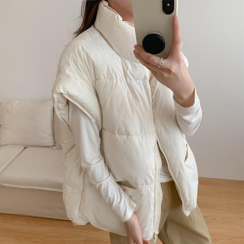 Модный зимний теплый жилет женский без рукавов парка повседневная толстая женская куртка