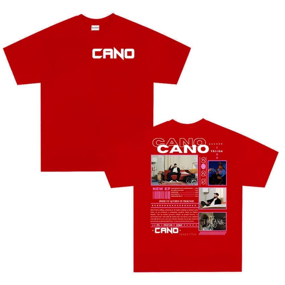 Rapper Cano Triana Tour 2025 Graphic T Shirt Men's Hip Hop Punk Short Sleeve T-shirt Oversized Unisex Cotton T Shirts Streetwear
