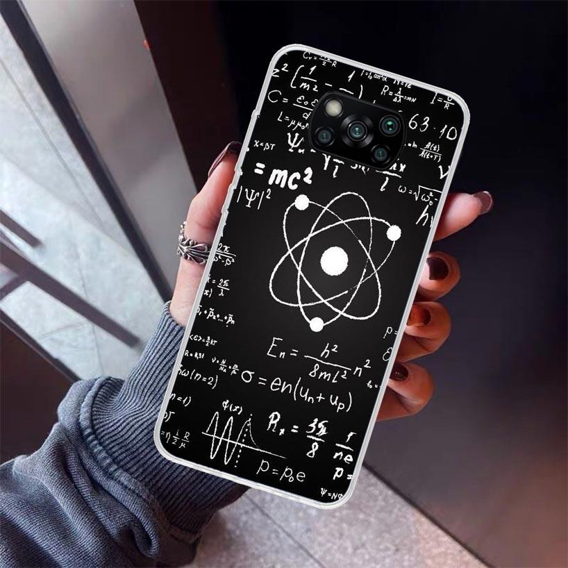 Physics Chemical Mathematics Phone Case For Xiaomi Poco X5 X6 X7 Pro F7 Ultra M7 Redmi 15C 15 13C 13 12C 12 10 10C 10A 9 9C 9T 9