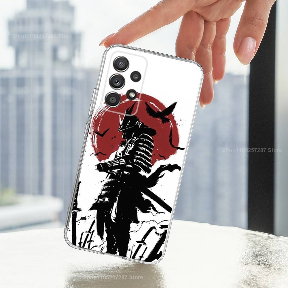 Samurai Art Bushido Case For Samsung A51,30,71,S9,Ultra,Lite,S22,10,20,FE,23,21,PIus,Transparent, Silicone