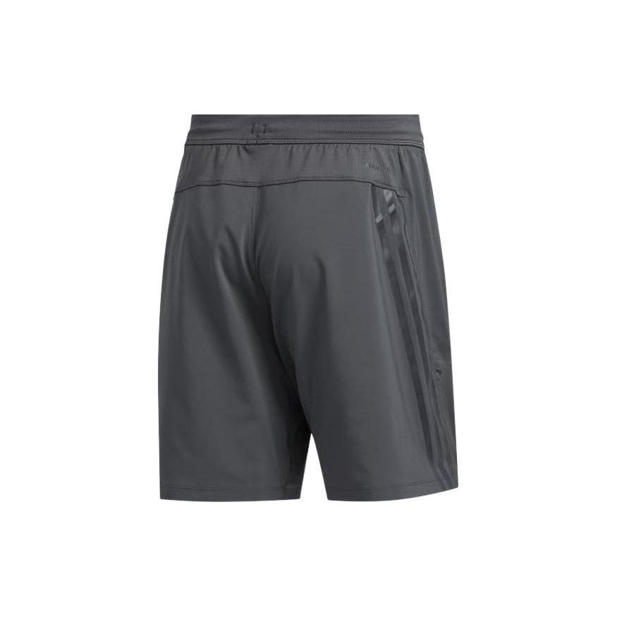 adidas Сплошные дышащие шорты для фитнеса в полоску с логотипом, мужские шорты серого цвета FP7846