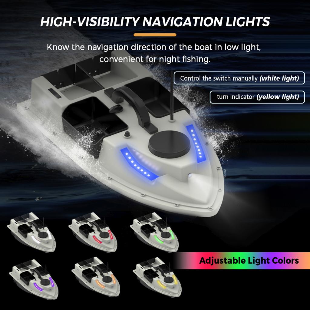 GPS RC Лодка-приманка 500M Беспроводной пульт дистанционного управления Рыболовная лодка-приманка Лодка-фидер Корабль с