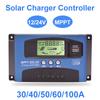 30/40/50/60/100A MPPT контроллер заряда солнечной батареи двойной USB ЖК-дисплей 12 В/24 В автоматический регулятор зарядного устройства панели солнечных батарей с нагрузкой