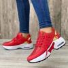 Sneakers 2025 New Fashion Wedge Platform Plus Size Casual Sports Shoes Women Lace-up Mesh Breathable Women's Vulcanized Shoes