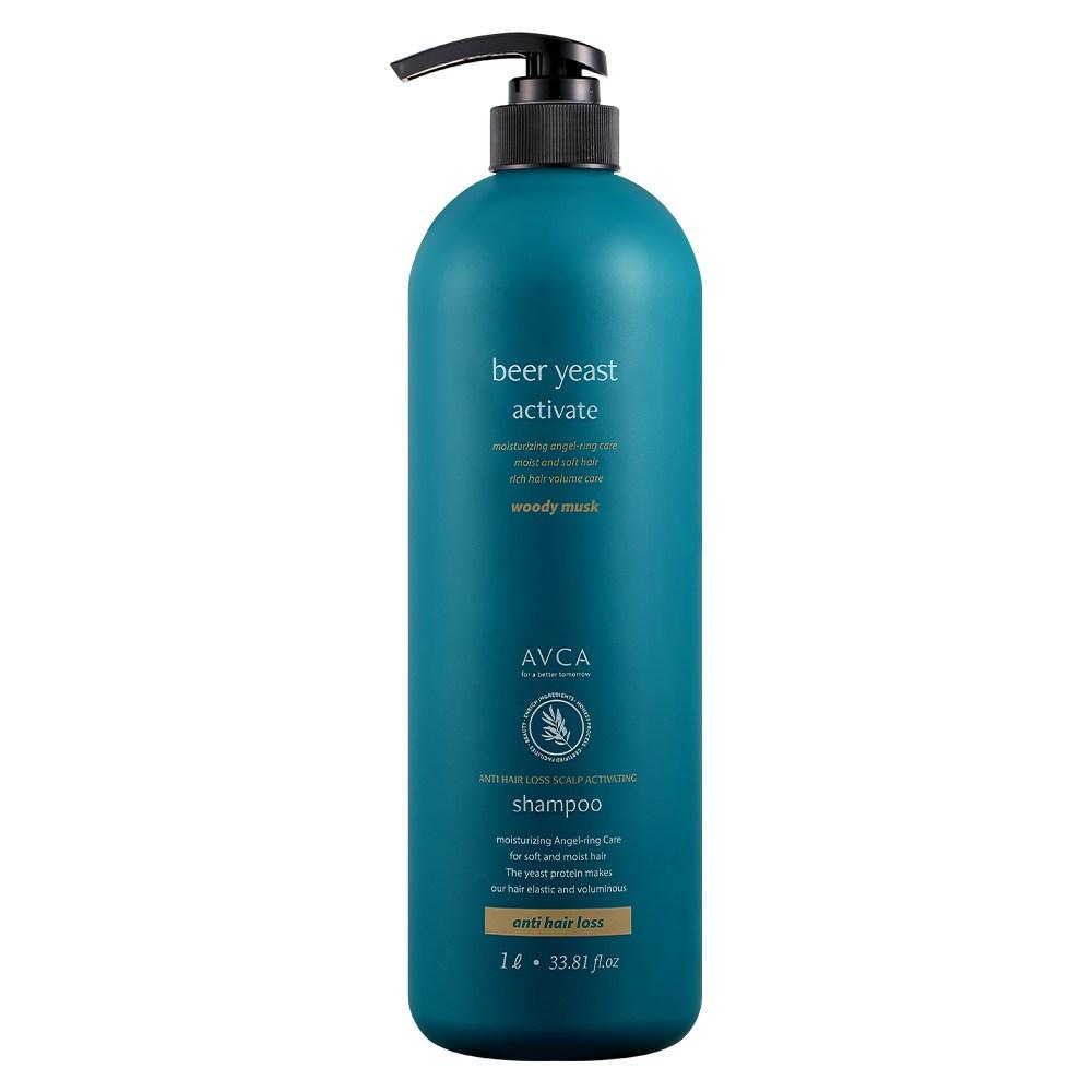 Abka Brewer's Yeast Scalp Care Functional Shampoo for Hair Loss Symptom Relief Woody Musk Scent 1L 1 pcs