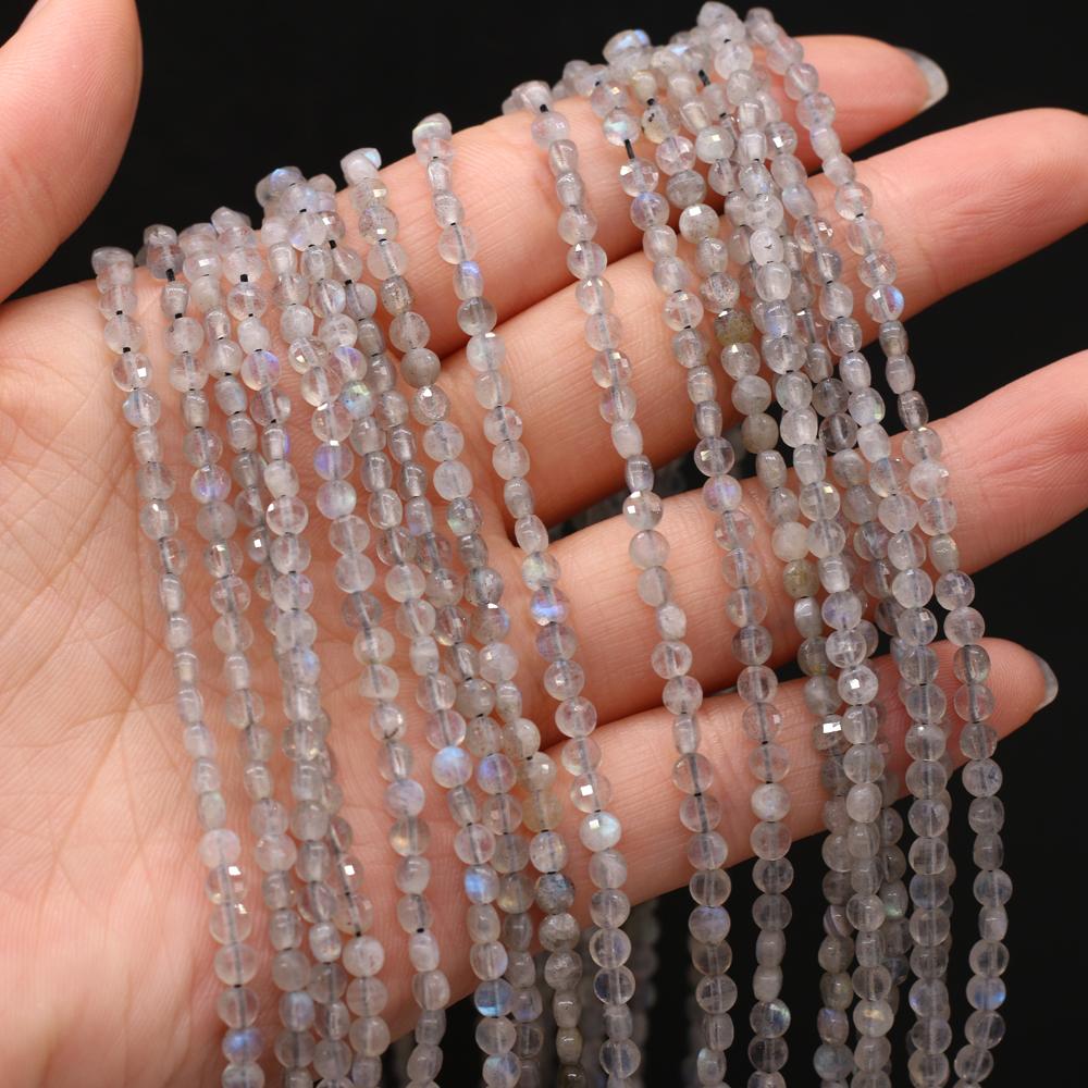 Бусины из натурального камня Flash Labradorite 4/6 мм граненые плоские бусины для изготовления ювелирных изделий своими руками ожерелье браслет аксессуары