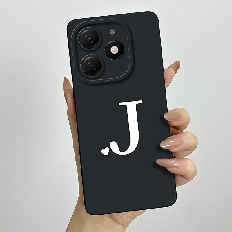 Чехол для Tecno Spark 20 Pro Чехол для телефона Tecno Spark 20 Tecno Spark 20C BG7n BG7 KJ5 KJ6 Милые начальные буквы Матовый ТПУ Мягкий чехол