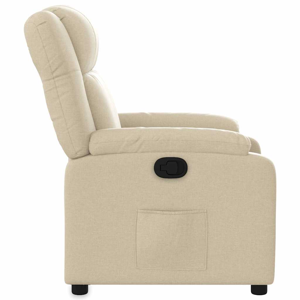Recliner Chair Cream Colored Fabric