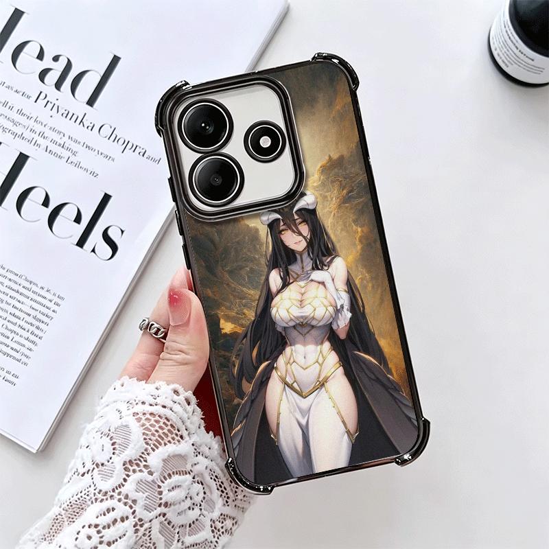 Аниме Чехол для телефона с покрытием Albedo O-Overlords Для Xiaomi Redmi Note 14 15 Pro Plus 13 12 11 11S 11T 10 9S 9 5G Противоударный Airbag C