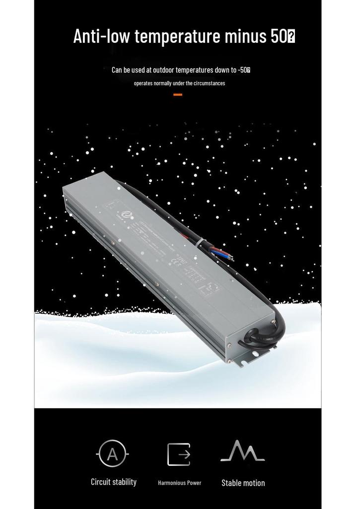 Dimmable 12V/24V Waterproof Power Supply with 0-10V Silicon Control, Options: 60W, 100W, 150W, 200W, 250W, 300W