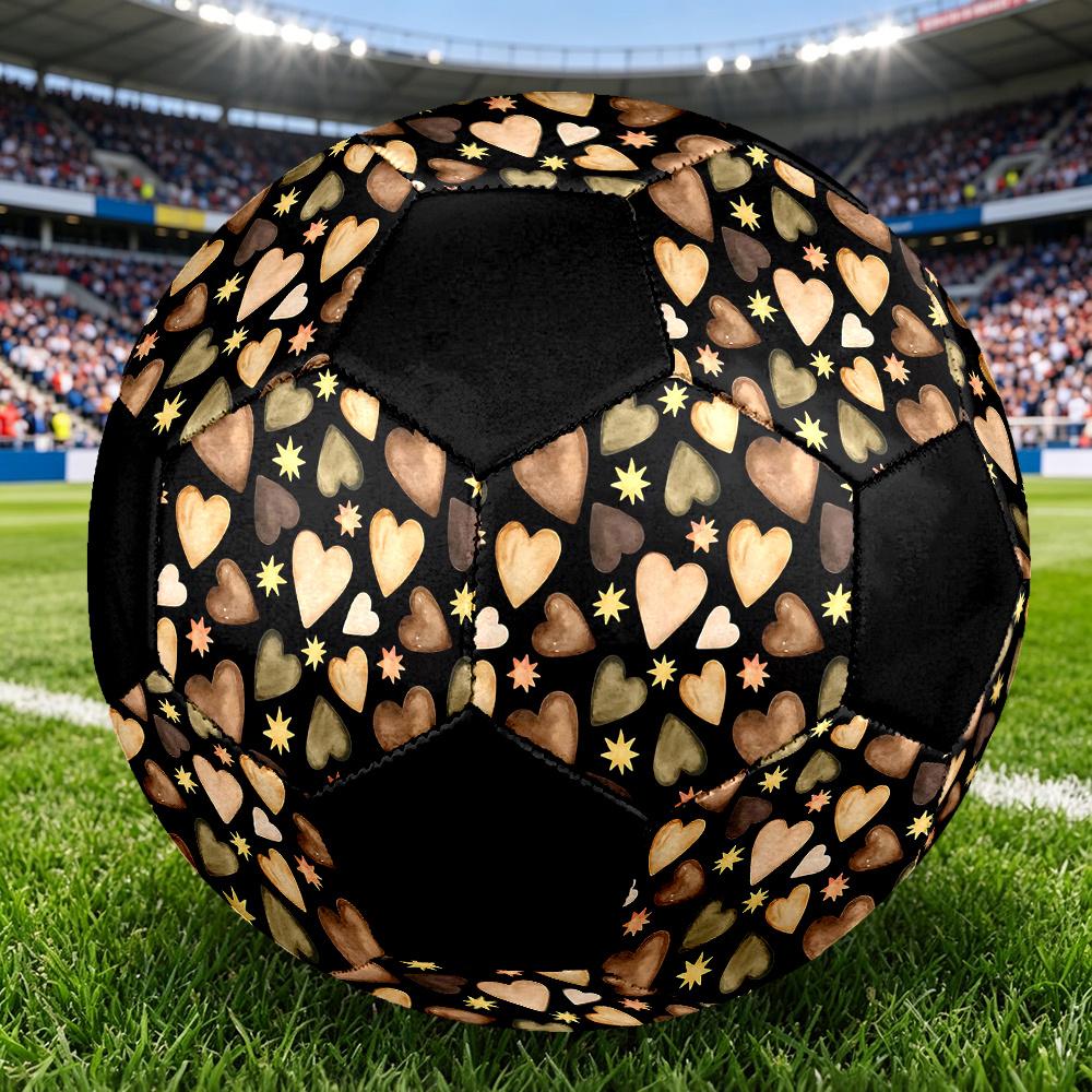 1PC Heart Star Soccer Ball Size 5 Football Machine Sewn Indoor/Outdoor Universal Football Gift W5