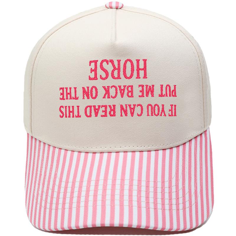 PUT ME BACK ON THE HORSE Fun Inverted Embroidery Color Matching Truck Driver Hat Men's and Women's Casual Hat