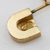 CHANEL Brooch Safety pin Plated Gold/Rhinestone 5.2g Women Used