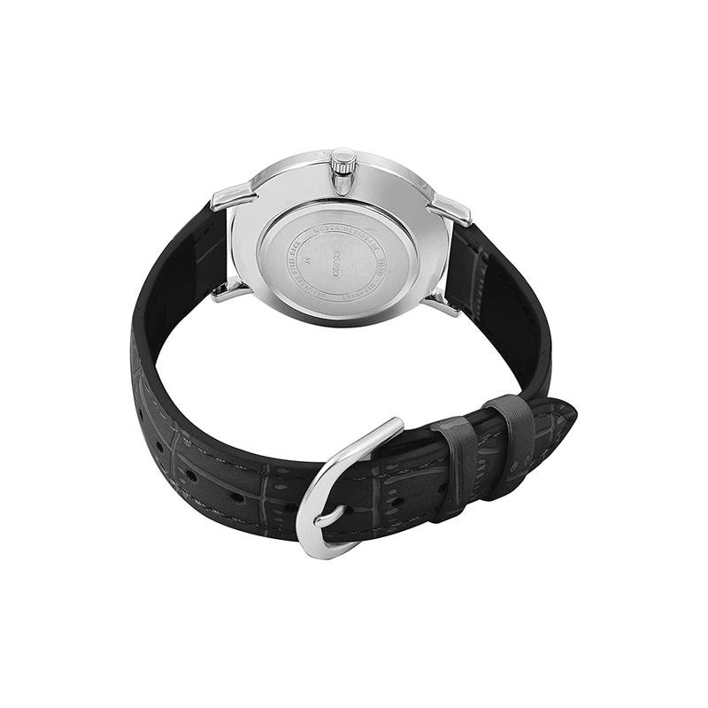 Casio Серия STANDARD Кварцевый механизм Кожаный ремешок Японские и корейские часы Мужские часы Серебристый циферблат MTP-VT01L-1B