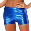 Женские блестящие металлические шорты для танцев с высокой талией, облегающие плавки с широким поясом, спортивная одежда для спортивных гимнастических клубов, карнавалов