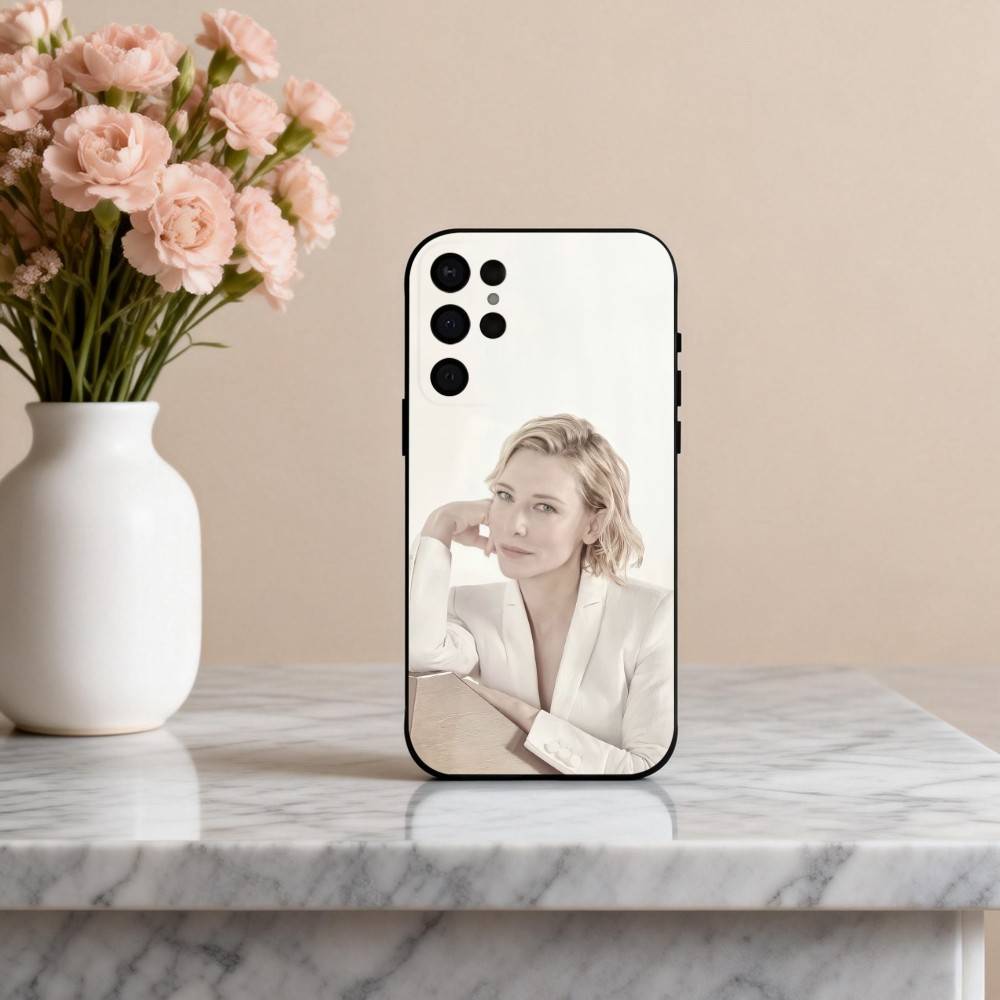 C-Cate-E B-Blanchett Actress Phone Case For Samsung S25,24,23,22,30,21,10,9,Ultra,Plus,Lite,FE,4,5 G Soft Black Case