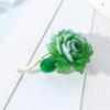Брошь-булавка Зеленый пион Смола Не ржавеющая брошь Реалистичный вид Лацкан пиджака Значок для платья Ювелирный аксессуар