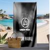 Linkin Park Custom Beach Towel, Print Your Name Text Lightweight Absorbent Towel for Swimming Travel