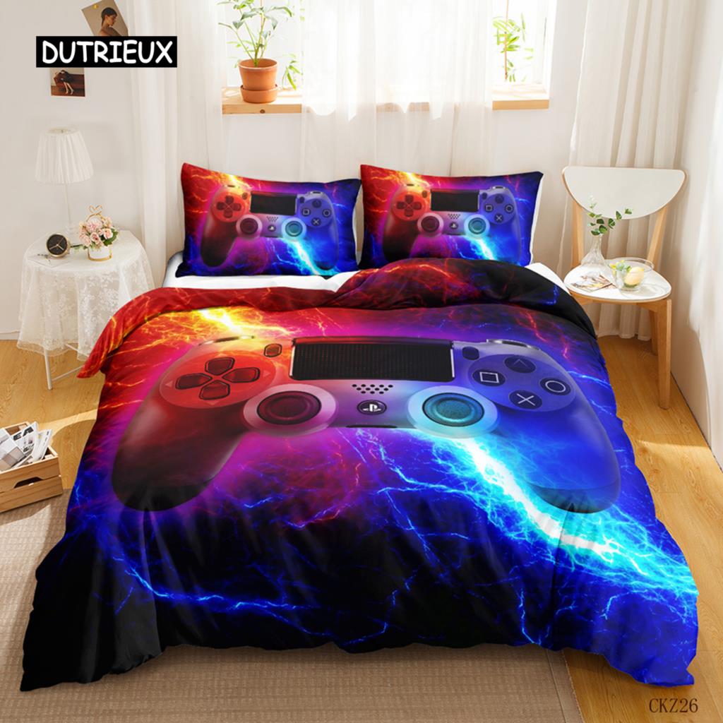 Комплект постельного белья Game Duvet Cover Set Game Contoller для детей, мальчиков, подростков, игровой комплект постельного белья Double Queen King Size из полиэстера