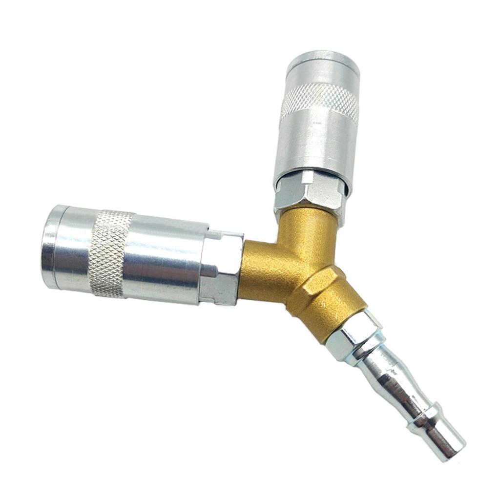 3 Way Air Compressor Fittings Y Connector Splitter Thread Quick Release Coupler for Air Lines Air Tools Compressors