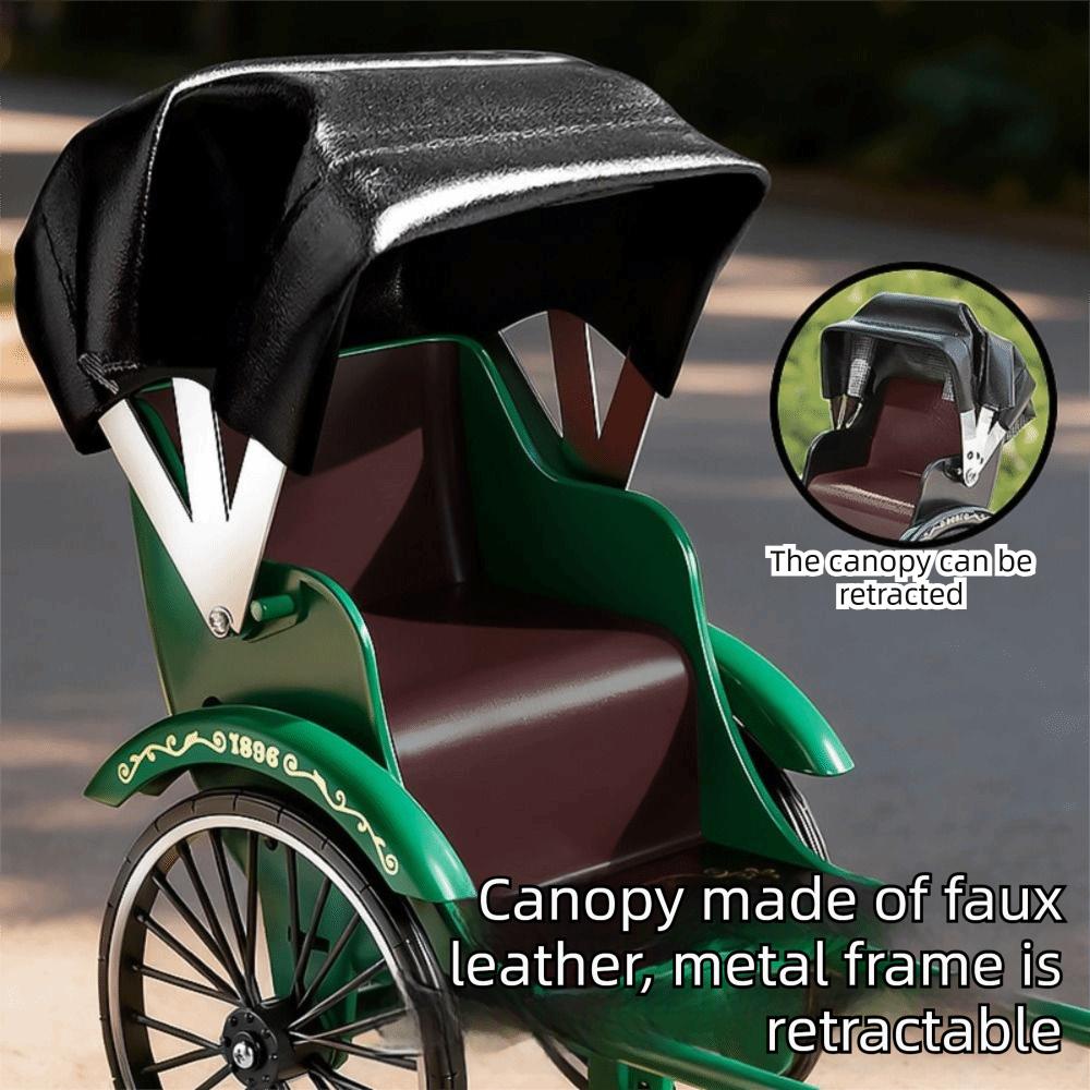 Vintage Classic DIY Rickshaw Toy Handmade Simulation Rickshaw Collections