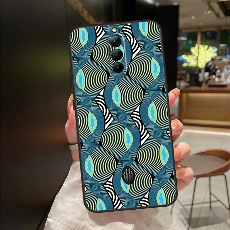 African Wax Pattern Fabric Case For Red Magic 9 8S 8 Pro Plus Cover For ZTE Nubia Red Magic 6S 7S 6 7 Pro 6R 5S 5G