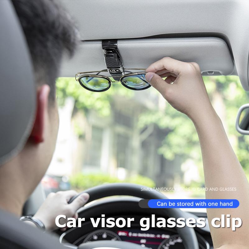 Two-sided Car Glasses Clip Car Visor Storage Bracket For KIA K3 Sportage Carnival K5 Seltos Pegas KX1 EV5 Sonet EV6 K4 EV3 Ceed MP2