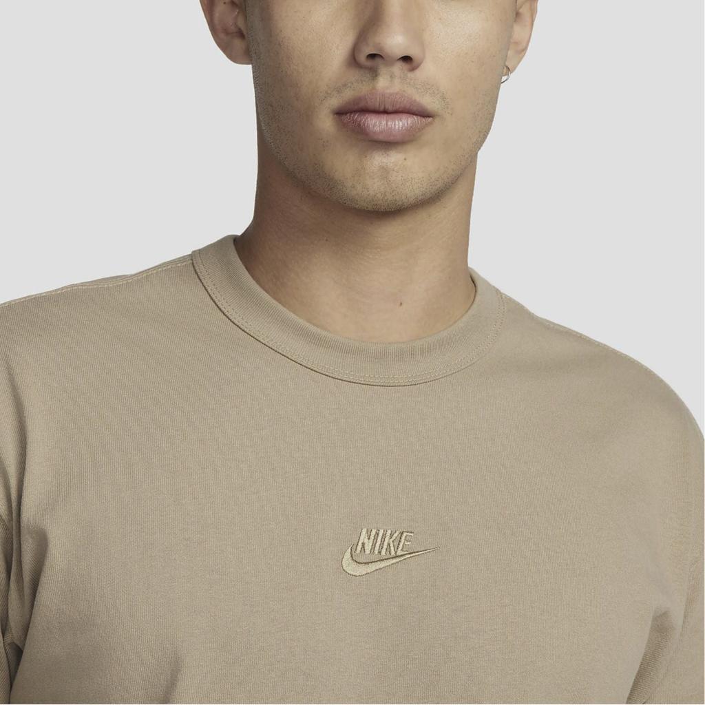 Nike Сплошной цвет с буквенным принтом и логотипом, футболка с круглым вырезом и короткими рукавами, мужские топы цвета хаки, DO7393-247