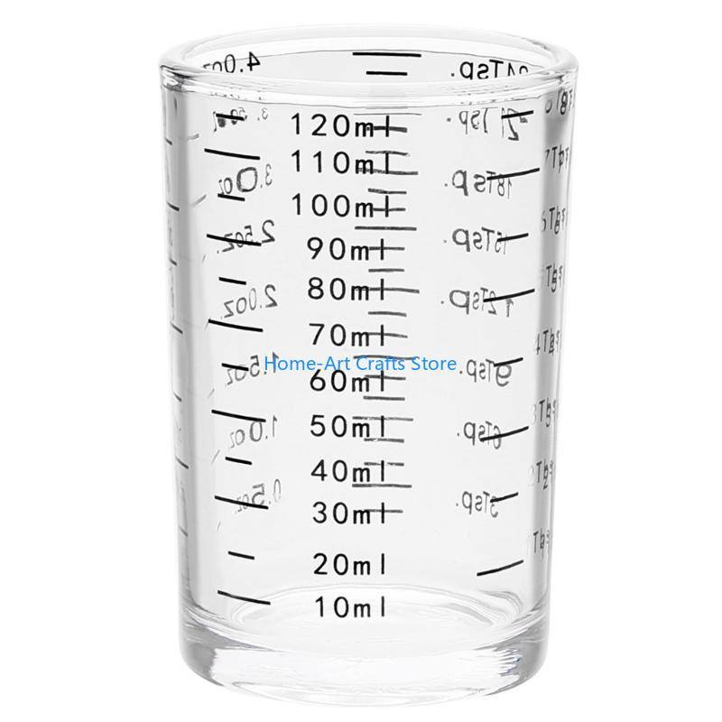Y3NA Durable Kitchen Jigger with Clear Scale Glass Measuring Jigger Accessory for Home Cooks and Cocktails Enthusiasts
