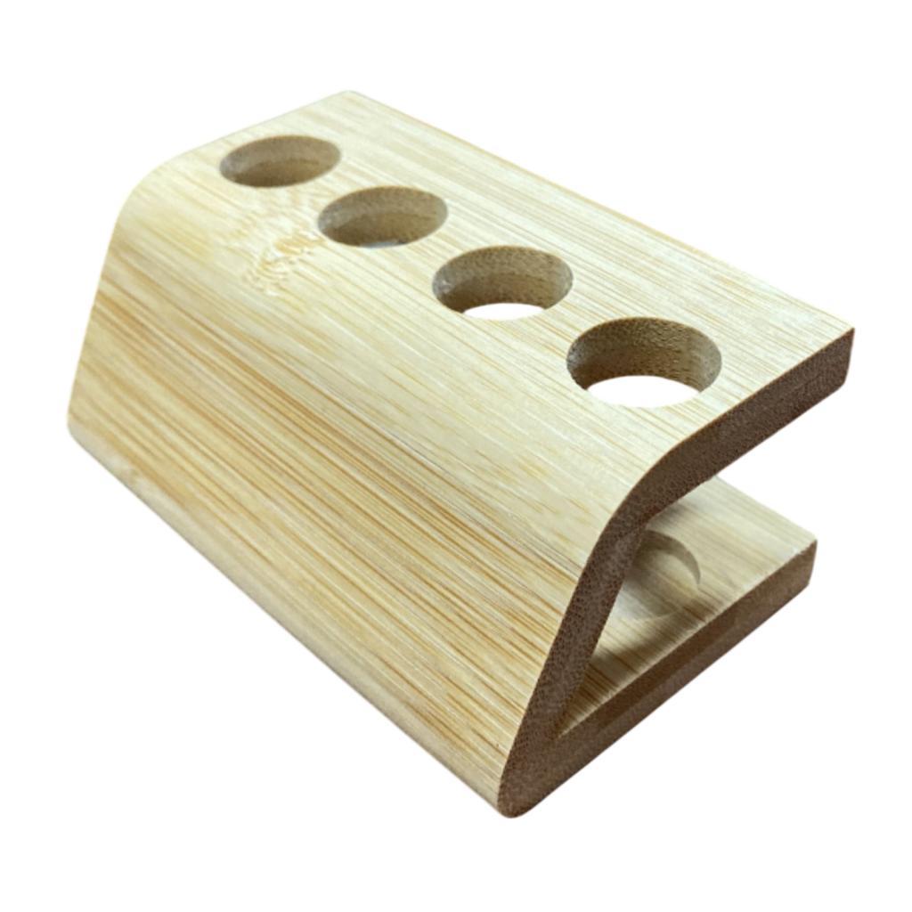 Heads Holder Accessories Wood Counter Organizer Rack for Countertop