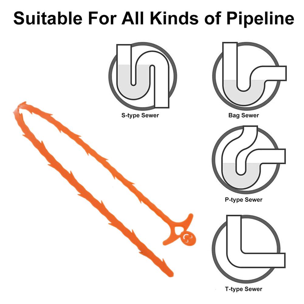 5 ШТ. Змея для прочистки раковины, 20 дюймов, гибкий сливной шнек, уловитель волос, сантехническая змея, пластиковый инструмент для чистки волос в раковине для