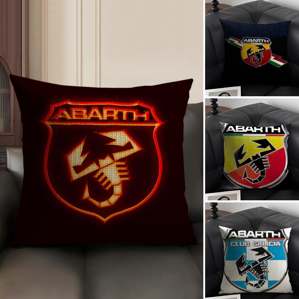 Крутая Мультяшная Скорпион A-Abarth Наволочка Натуральный Лен Двусторонняя Печать Диван Домашний Декор Чехол для Подушки